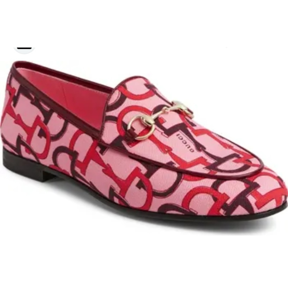 Gucci horse bit canvas/leather loafers size 39.5 made in Italy